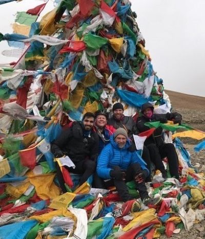 Dr Heather Ross Cycling on the  tour with redspokes